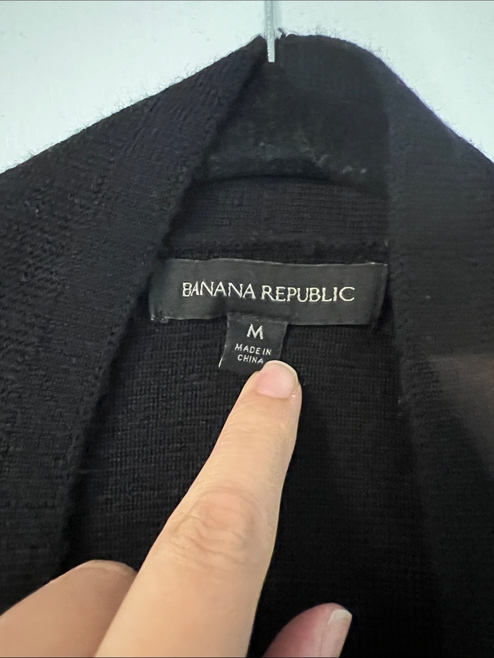 Banana Republic Black Long Open-Front Cardigan merino wool blend - Picture 2 of 5